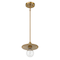 Hello Honey® Daisy Brushed Gold Mini Modern Exposed Bulb Metal Ceiling Light